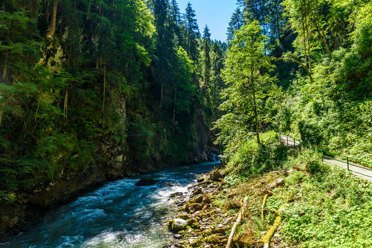 Breitachklamm - Gorge with river in South of Germany