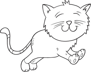 Doodle Cat Vector Illustration Art