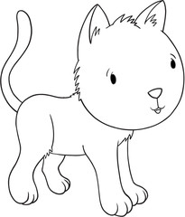 Doodle Cat Vector Illustration Art
