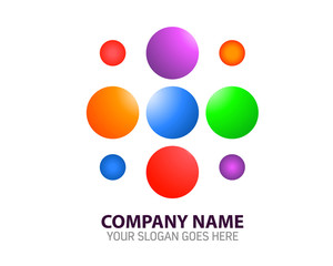 Abstract Geometric Shapes Logo Icon Template