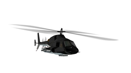 armed helicopter in flight -  isolated on white  © Riko Best