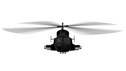 armed helicopter in flight -  isolated on white  © Riko Best