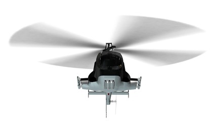 armed helicopter in flight -  isolated on white  © Riko Best