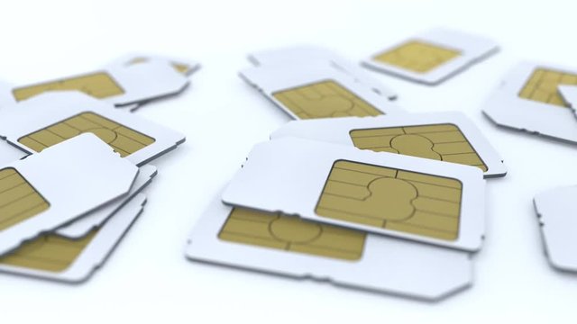Computer generated, mobile telecommunication sim card.	