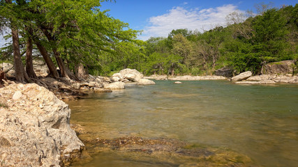 Fototapeta na wymiar Pedernales River Runs Through Pedernales State Park, Texas