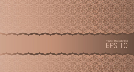 Decorative background, cooper color with flower patterns © bkot