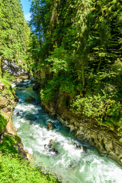 Breitachklamm - Gorge with river in South of Germany