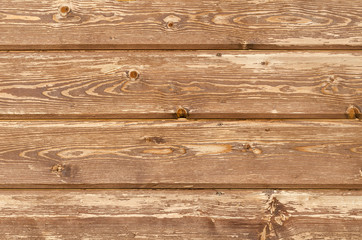 Texture, Background Of A Wooden Wall Of A House. Massif Of A Tree.