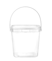 Plastic food container / Plastic food container on white background.