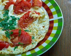 Lebanese tomato omelette
