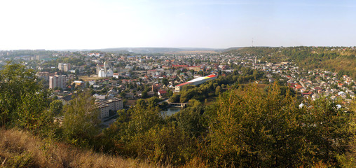 City view of small town Chortkiv