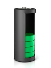 3D rendering. Battery load icon