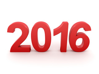3D rendering  2016 New Year digits