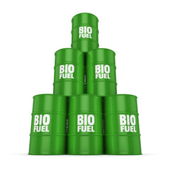 3D rendering barrels of biofuels
