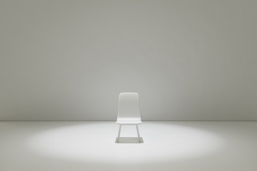 3D rendering of chairs on gray background