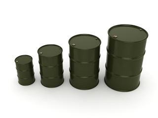 3D rendering khaki barrels