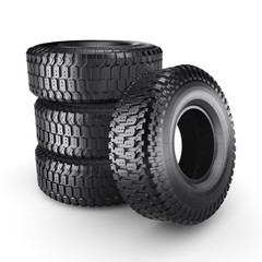 Obraz premium 3D rendering truck tires