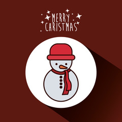 snowman icon. Merry Christmas season decoration figure theme. Colorful design. Vector illustration
