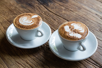 Two Hot cappuccino