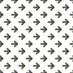 Rounded transparent black arrows seamless pattern background.