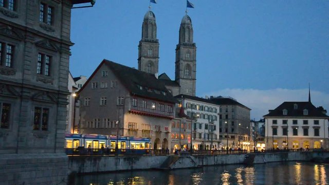 Z&uuml;rich am Abend