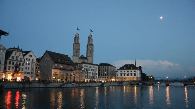 Z&uuml;rich am Abend
