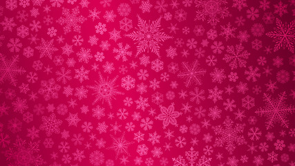 Naklejka na ściany i meble Christmas background of snowflakes