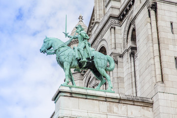 PARIS, FRANCE, on JULY 8, 2016. One of the main sights of the city - the Basilica Sakre-Kyor on the...