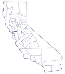 California contour map