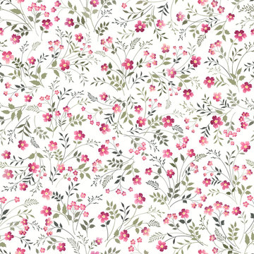 seamless floral pattern on white background