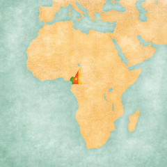 Map of Africa - Cameroon