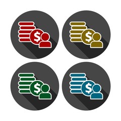 Employee wages icon Vector