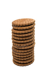 Sandwich biscuits with chocolate filling