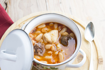 Fabada Asturiana typical food spanish