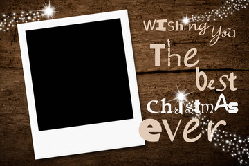  Empty instant photo frame Christmas card
