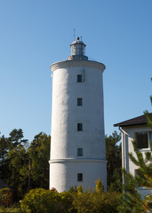 Fototapeta na wymiar white lighthouse beacon