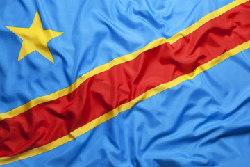 Textile flag of Congo