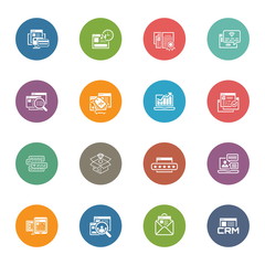 Shopping and Marketing Icons Set.