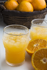 Orange juice ice