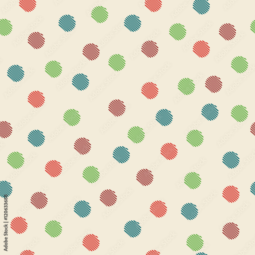 Poster vector seamlees pattern. abstract background with colorful circl