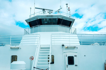 Ferry in a fjord of Norway