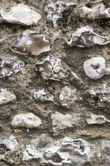 Flint Stone Wall closeup.