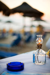  Petrol lamp on table