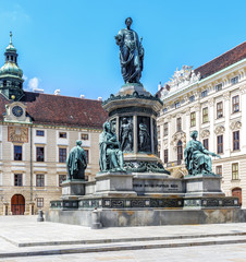 Fototapeta na wymiar Monument to Emperor Franz I of Austria in Hofburg. Vienna.