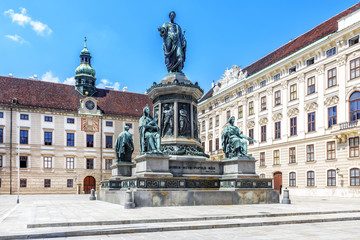 Monument to Emperor Franz I of Austria in Hofburg. Vienna.
