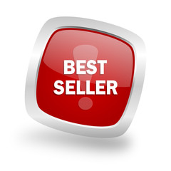 best seller square red glossy chrome silver metallic web icon