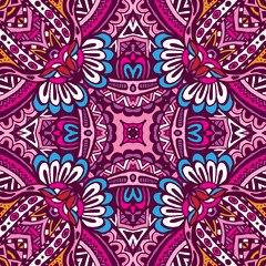 Abstract festive colorful ethnic tribal pattern