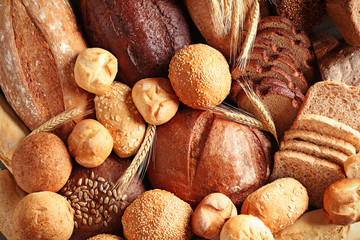 Fresh bread background