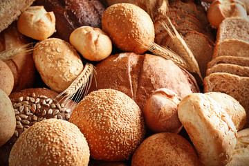 Fresh bread background