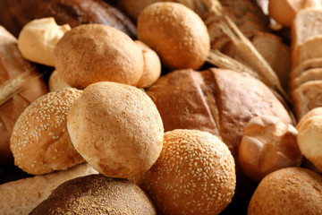Fresh bread background